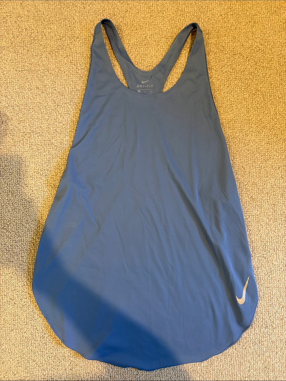 Flowy Nike Women's Racerback Tank Top in Slate Blue